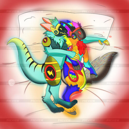 Commission done full body two character